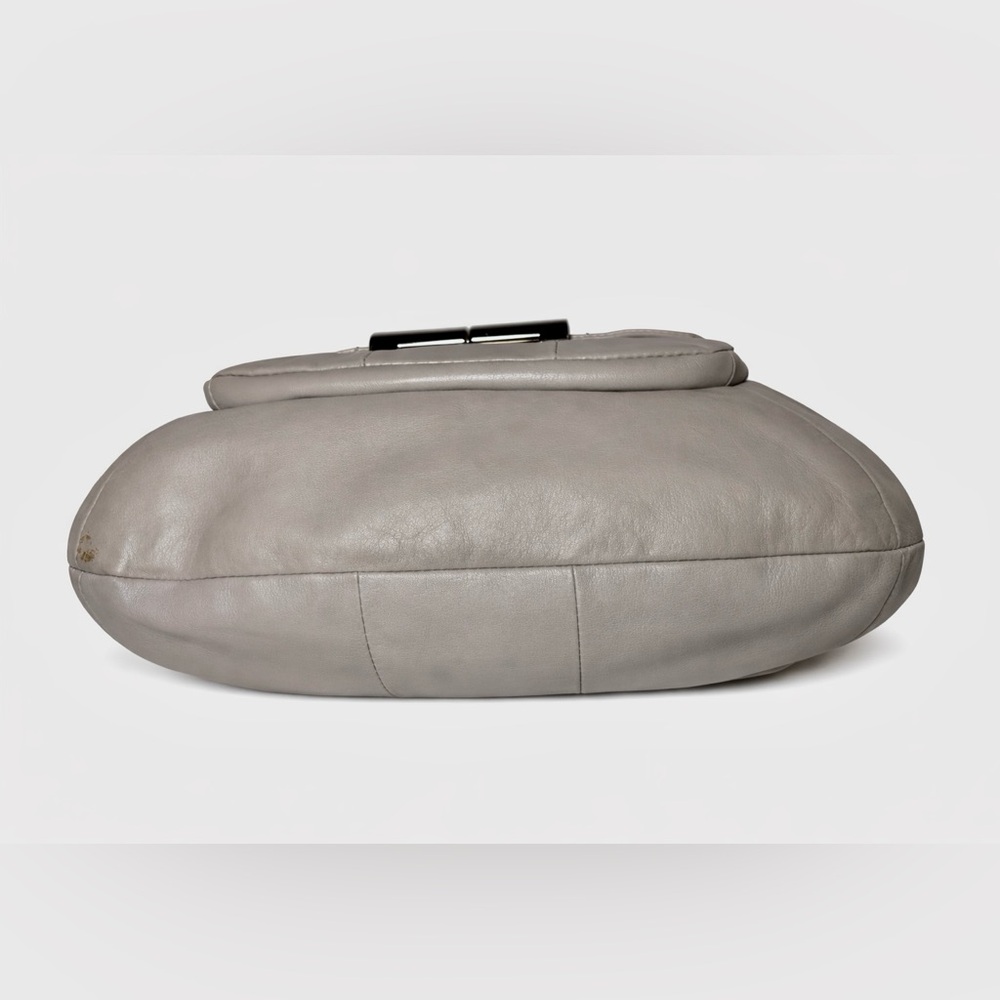 Coach Kristin SOFT Leather Hobo Champagne Taupe Grey Convertible Crossbody Bag - Picture 12 of 13